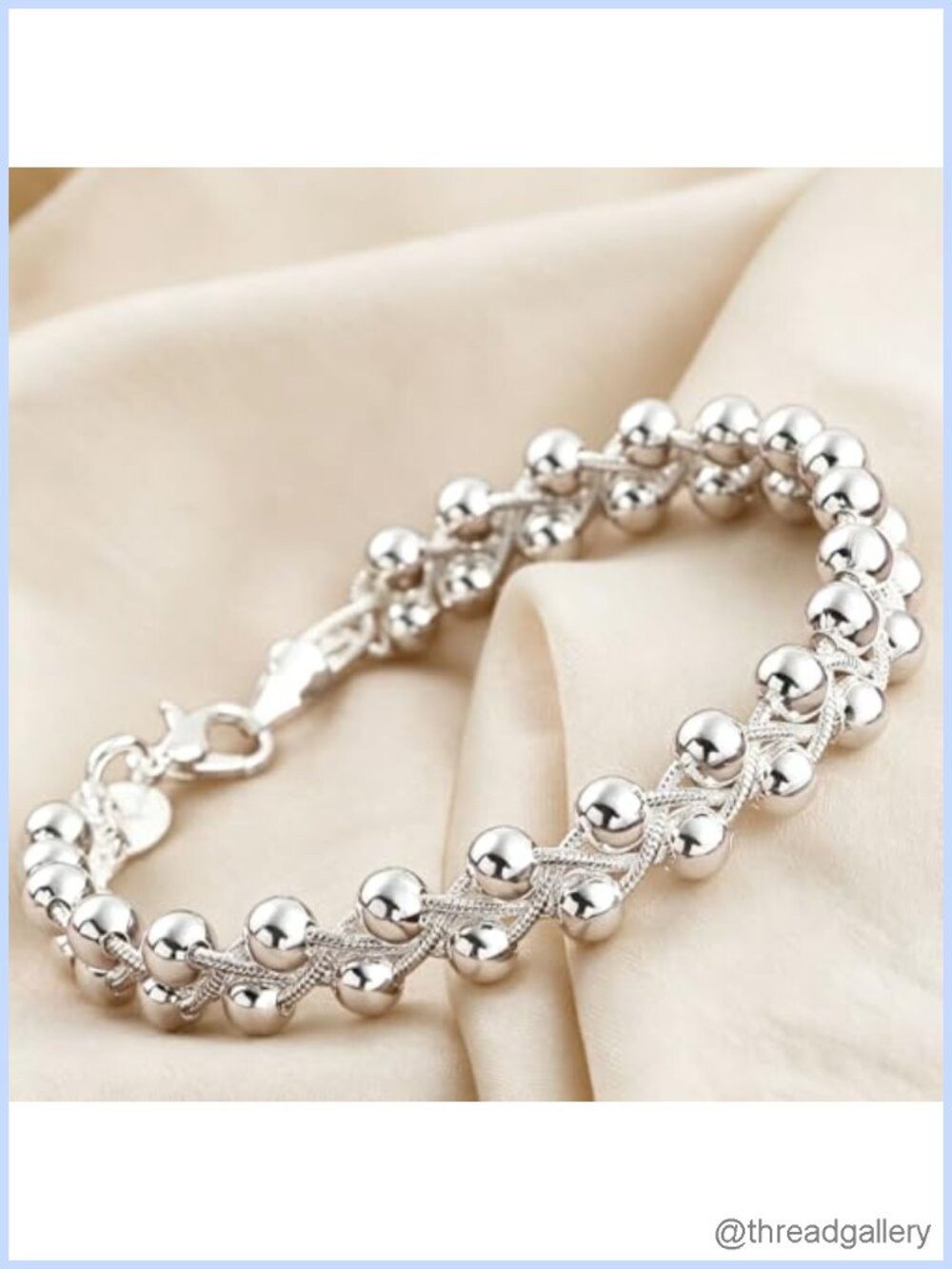 Adjustable Tennis Bracelet 925 Silver Delicate Chain Secure Clasp Wedding Gift